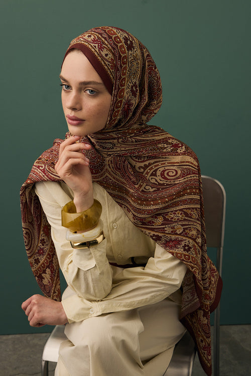 Deluxe Summer Şal Noa Bordo
